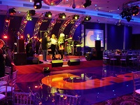 Impressive stage, lights & custom dance-floor in The Avenue NW London